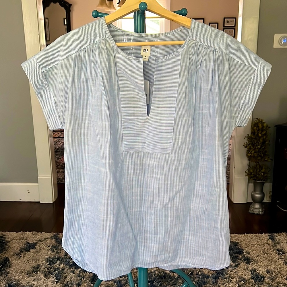 Blue/white striped Gap shirt
